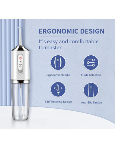 Irrigador Dental Inalámbrico Somall con 3 Modos y 4 Jets