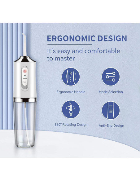 Irrigador Dental Inalámbrico Somall con 3 Modos y 4 Jets