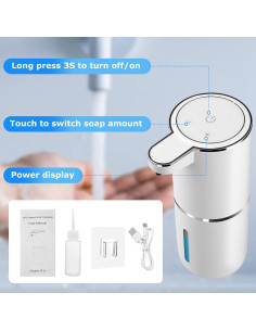 Paquete 2 Dispensadores Automáticos Jabón Espumoso VZZNN 760ml 2