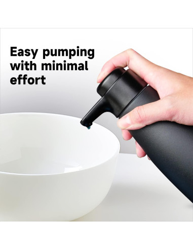 Dispensador de Jabón Líquido AIKE 443 ml Acero Inoxidable Negro