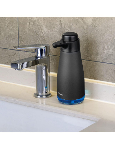 Dispensador de Jabón Líquido AIKE 443 ml Acero Inoxidable Negro