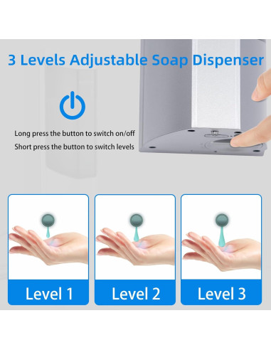 Dispensador Automático de Jabón Bosharon 700ml Sin Contacto Plata