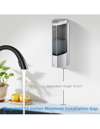 Dispensador Automático de Jabón Bosharon 700ml Sin Contacto Plata