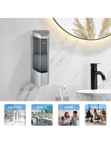 Dispensador Automático de Jabón Bosharon 700ml Sin Contacto Plata