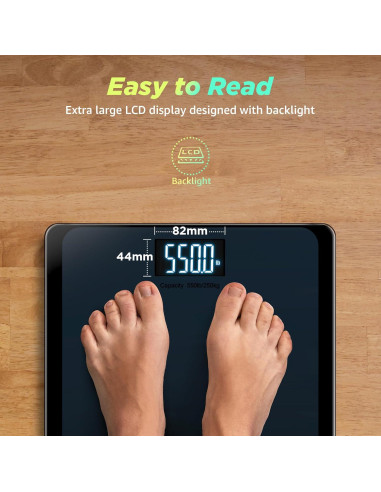Escala Digital de Baño RunSTAR 250kg Pantalla LCD Grande