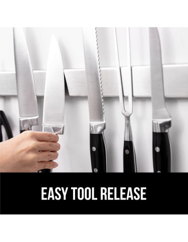 Soporte Magnético para Cuchillos Gorilla Grip 60 cm Acero Inoxidable
