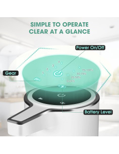 Dispensador de Jabón Automático VZZNN 400ml USB Ajustable Blanco 2