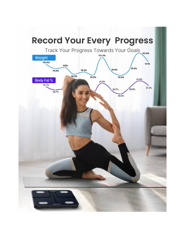 Escala Digital Inteligente RENPHO Wi-Fi Bluetooth 13 Métricas