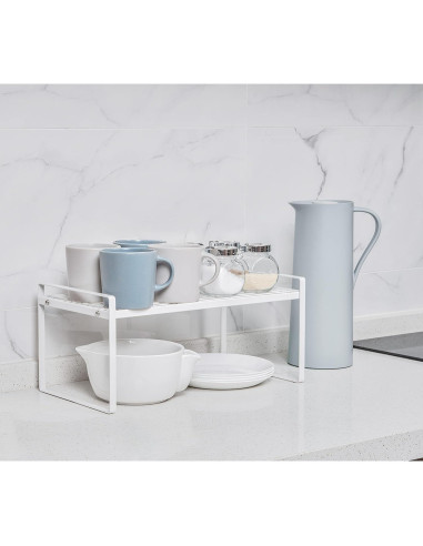 Organizador de Estante Shantton 2 Niveles Blanco 40.64x26.92 cm