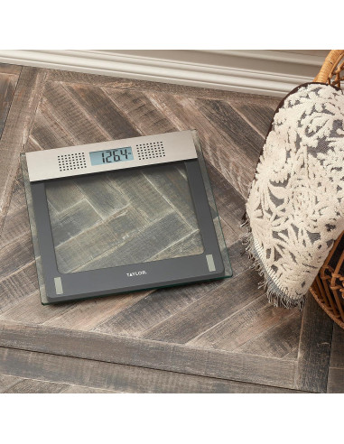 Báscula de Baño Electrónica Hablante Taylor 200 Kg Vidrio