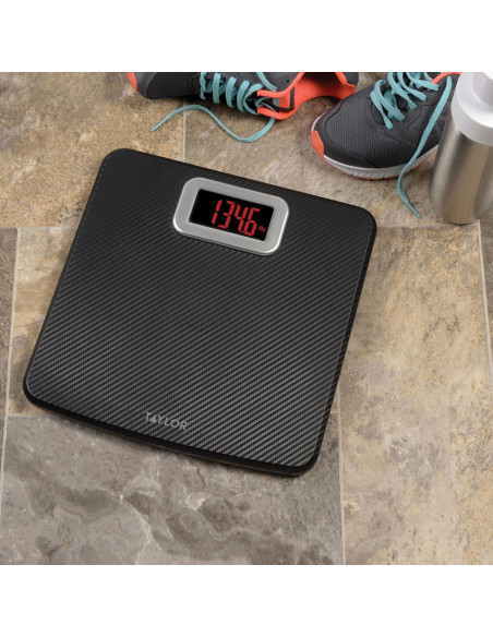 Báscula Digital Taylor 199.58 kg, Antideslizante 30x30 cm