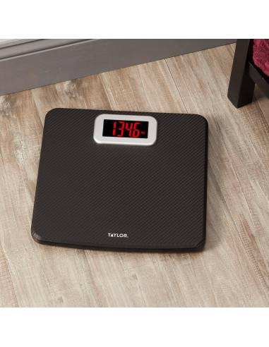 Báscula Digital Taylor 199.58 kg, Antideslizante 30x30 cm