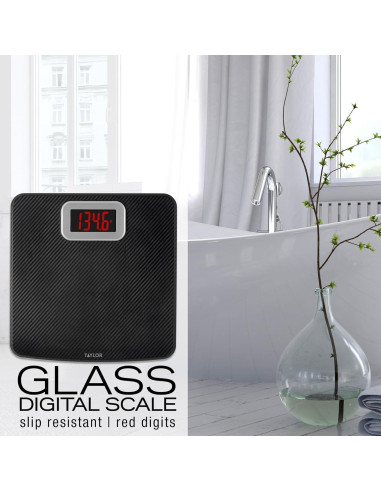 Báscula Digital Taylor 199.58 kg, Antideslizante 30x30 cm