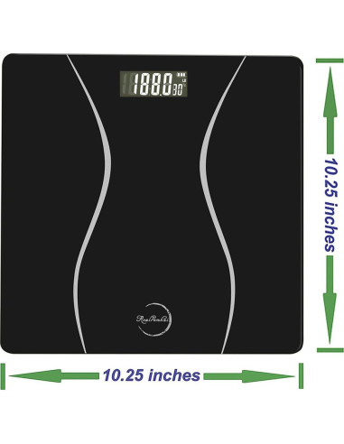 Báscula Digital de Baño StuymQI Negra 180kg Máx