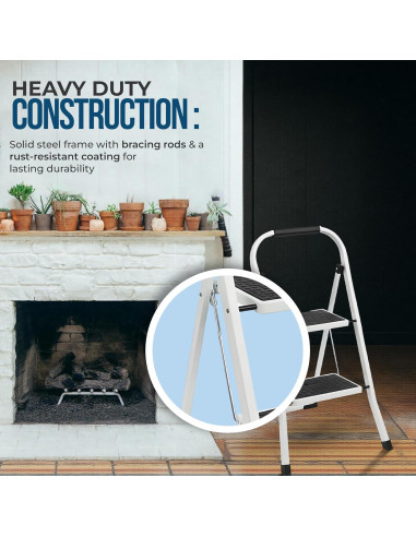 Escalera Simpli-Magic 2 Peldaños Antideslizante 150 kg