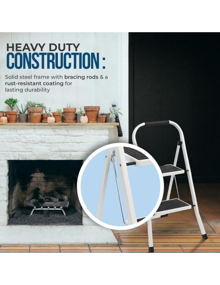 Escalera Simpli-Magic 2 Peldaños Antideslizante 150 kg