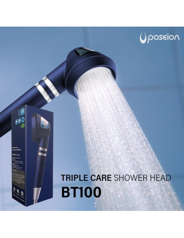 Cabezal de Ducha Filtrado Poseion BT100 - Alta Presión, 24.13 cm