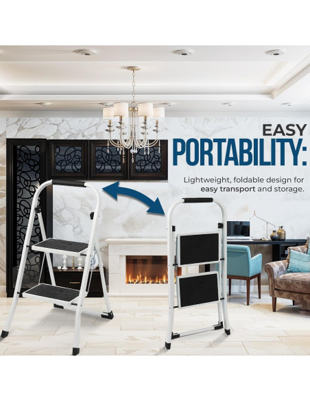 Escalera Simpli-Magic 2 Peldaños Antideslizante 150 kg