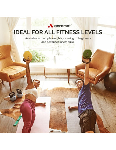 Kettlebell Mini Elite Aeromat 1.81 kg con Mango Ergonómico