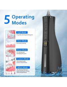 Irrigador Oral Eléctrico Shenzhen Risun F5039 300ml 5 Puntas 2