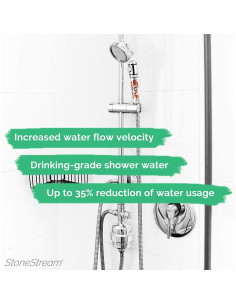 Cabezal de Ducha EcoPower StoneStream - Ahorra Agua y Mejora Calidad 2