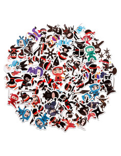 Calcomanías de Ninja 100 Piezas Cleverplay Impermeables