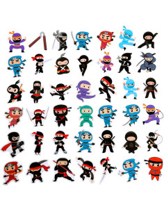 Calcomanías de Ninja 100 Piezas Cleverplay Impermeables 2