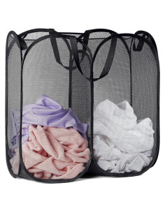 Cesta de lavandería plegable Handy Laundry 2 compartimentos 166L