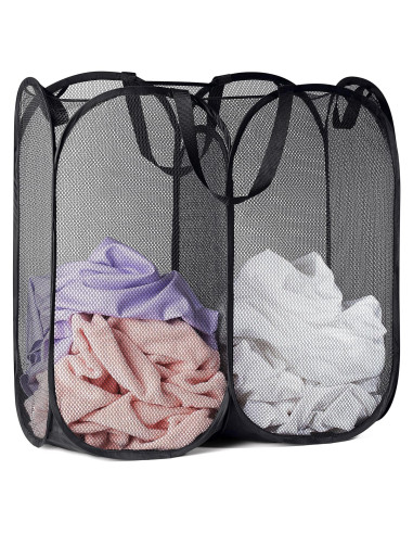 Cesta de lavandería plegable Handy Laundry 2 compartimentos 166L