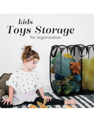 Cesta de lavandería plegable Handy Laundry 2 compartimentos 166L