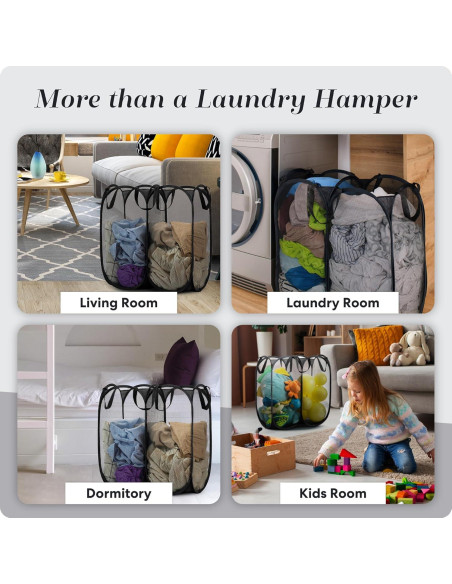 Cesta de lavandería plegable Handy Laundry 2 compartimentos 166L