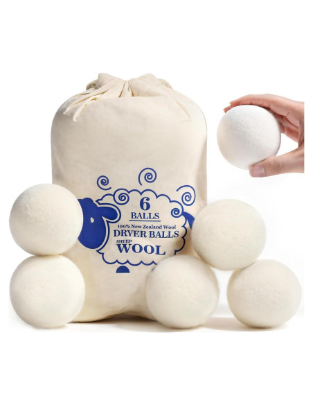 Bolas de Secado de Lana YONSEN Reutilizables 6 Piezas 6.99 cm