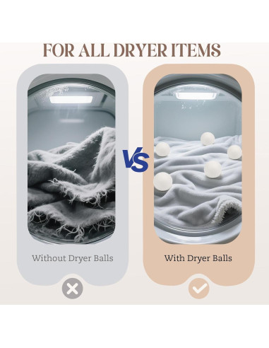 Bolas de Secado de Lana YONSEN Reutilizables 6 Piezas 6.99 cm