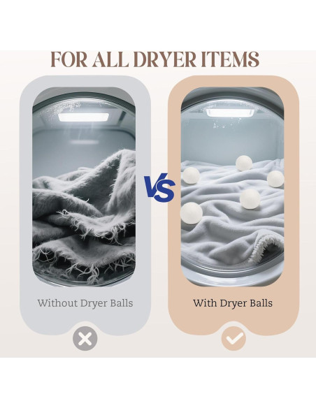 Bolas de Secado de Lana YONSEN Reutilizables 6 Piezas 6.99 cm