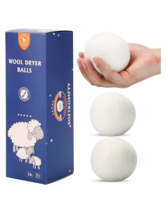 Bolas de Secado de Lana Orgánica Softkomfyy 3 Paquete XL