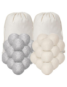 Juego de 42 Bolas de Secado de Lana Roowest 18 cm Reutilizables