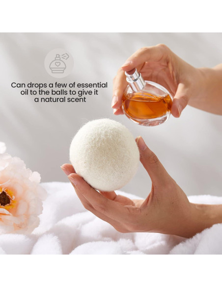 Juego de 42 Bolas de Secado de Lana Roowest 18 cm Reutilizables