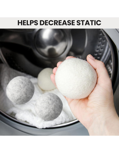 Juego de 42 Bolas de Secado de Lana Roowest 18 cm Reutilizables