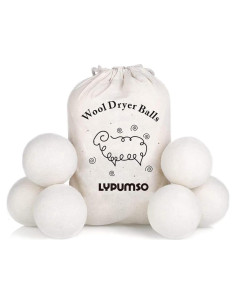 Bolas de Secado de Lana Lypumso XL - 100% Orgánica, 6 Piezas