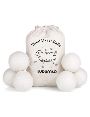 Bolas de Secado de Lana Lypumso XL - 100% Orgánica, 6 Piezas