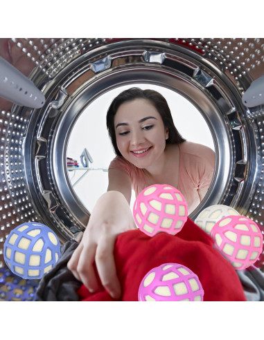 Bolas de Secado Sunseeke XL - Silicona y Lana Natural, 4 Pzas