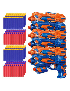 Pistolas Blaster POKONBOY 6 Piezas con 120 Dardos de Espuma