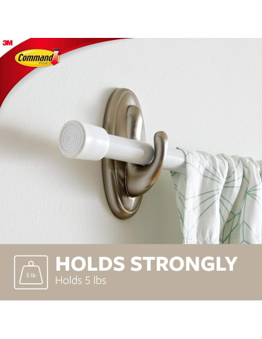 Gancho de Plástico Grande 3M Command Niquel Cepillado 2.27 kg