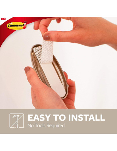 Gancho de Plástico Grande 3M Command Niquel Cepillado 2.27 kg