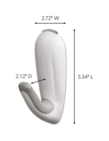 Gancho de Baño Command Jumbo Blanco con 2 Tiras Adhesivas