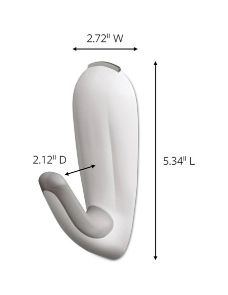 Gancho de Baño Command Jumbo Blanco con 2 Tiras Adhesivas