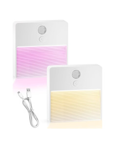 Sensor de Movimiento Luz Nocturna LED NICKLUC Recargable 7 Colores