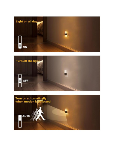 Luz Nocturna Regulable con Sensor de Movimiento LOHAS 100LM