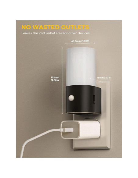 Luz Nocturna Regulable con Sensor de Movimiento LOHAS 100LM