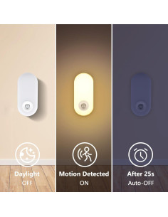 Luces Nocturnas Dawnrise con Sensor de Movimiento 2PK 2